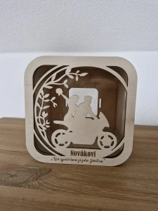Svatební pokladnička Motorkář