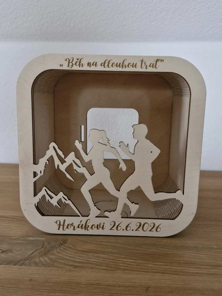 Pokladnička svatební "Běžci"