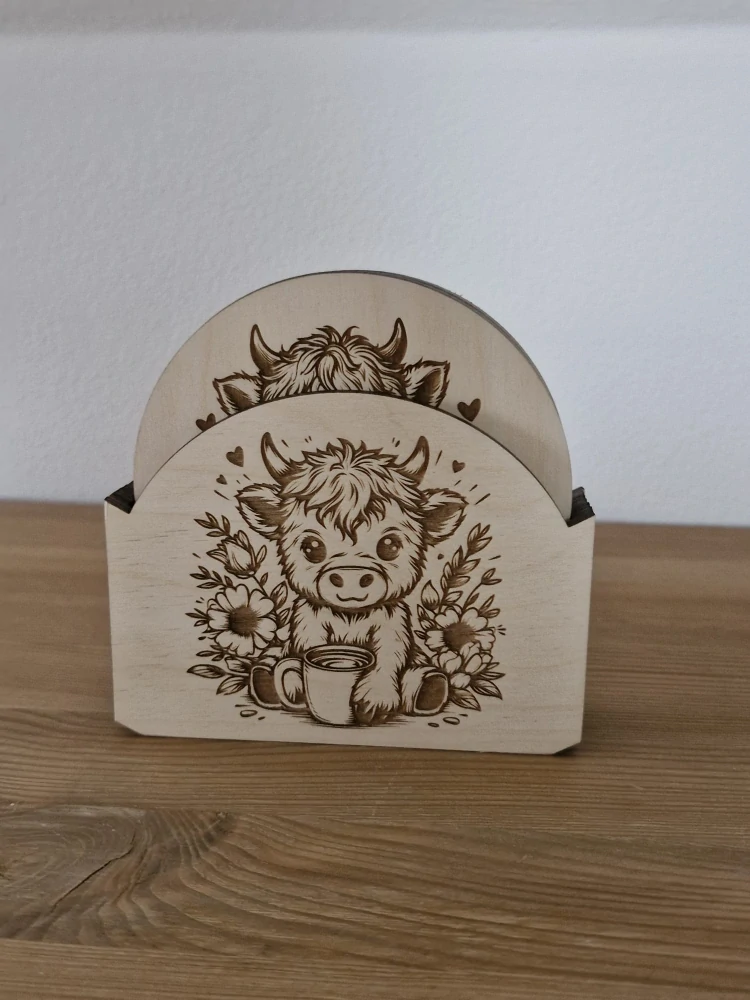 Sada 4 ks podtácků "Kravička"