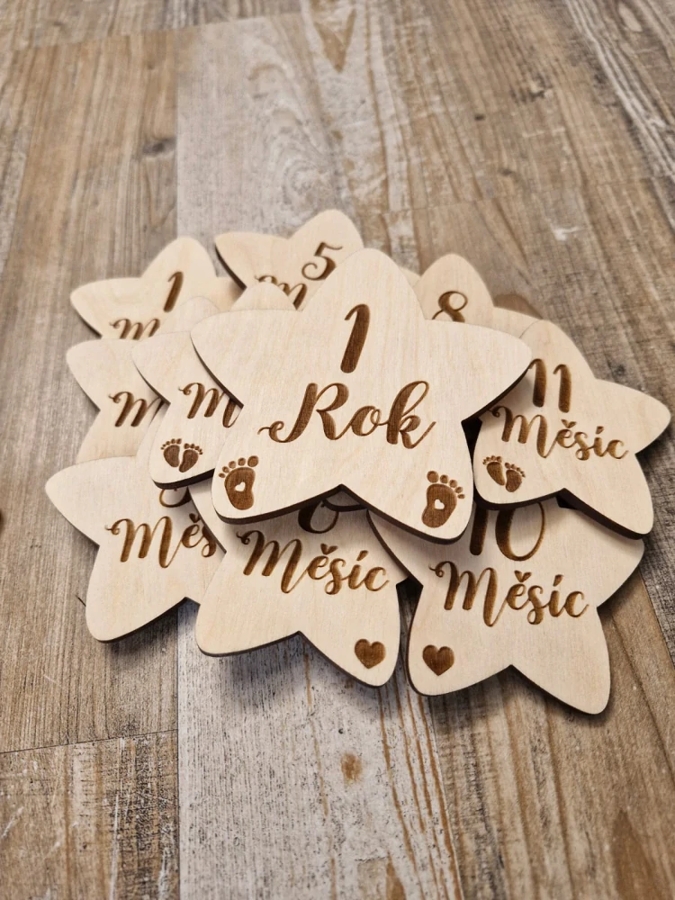 Měsíční hvězdy - sada 12 ks