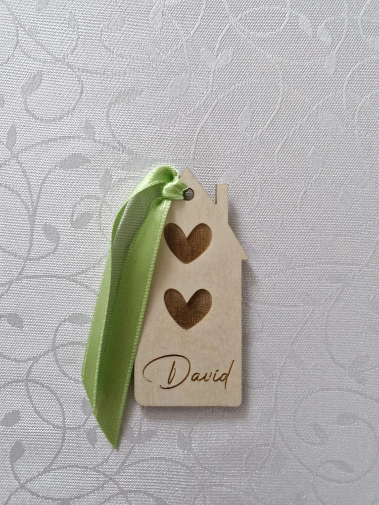 Svatební cedulka se jménem - Domeček