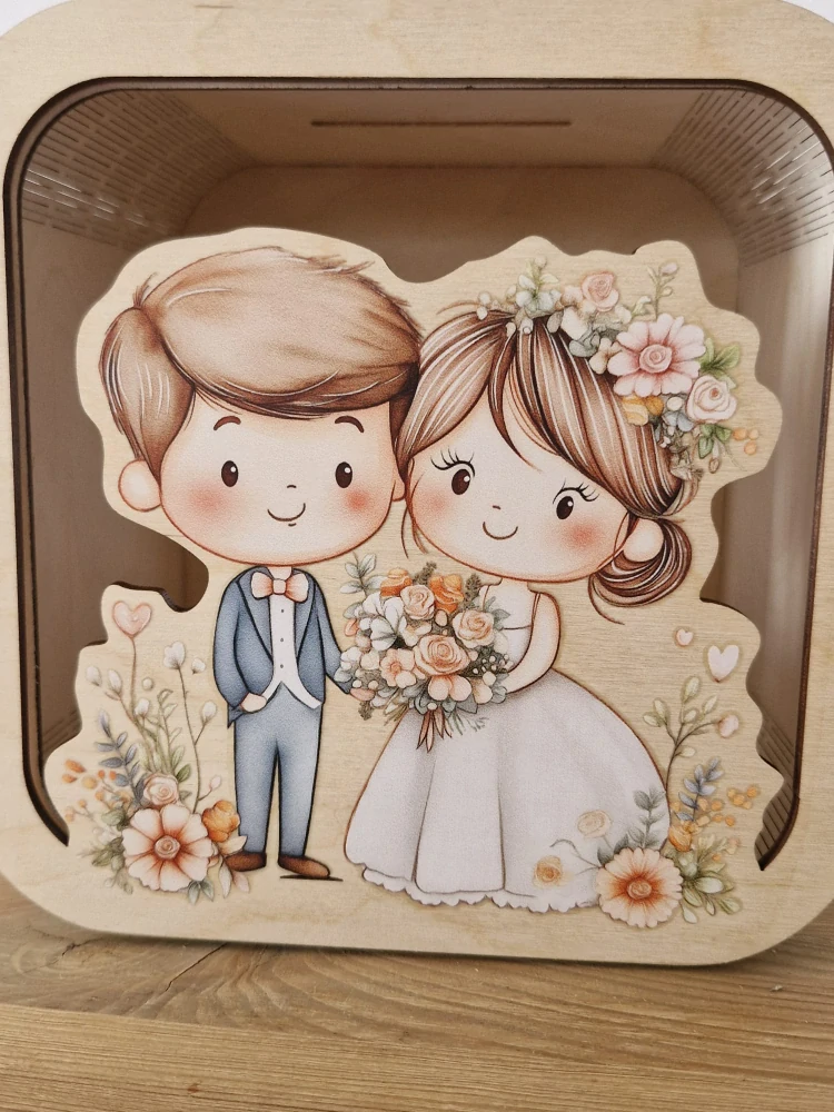 Pokladnička svatební "Nevěsta a ženich"