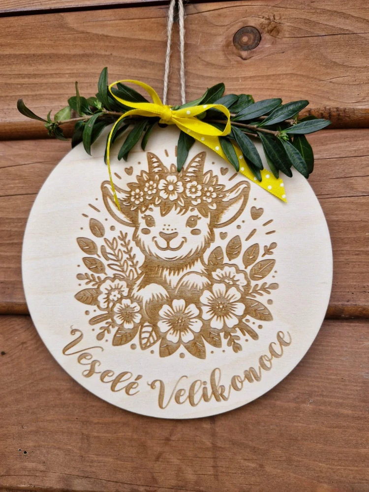 Cedulka na dveře "Veselé Velikonoce"