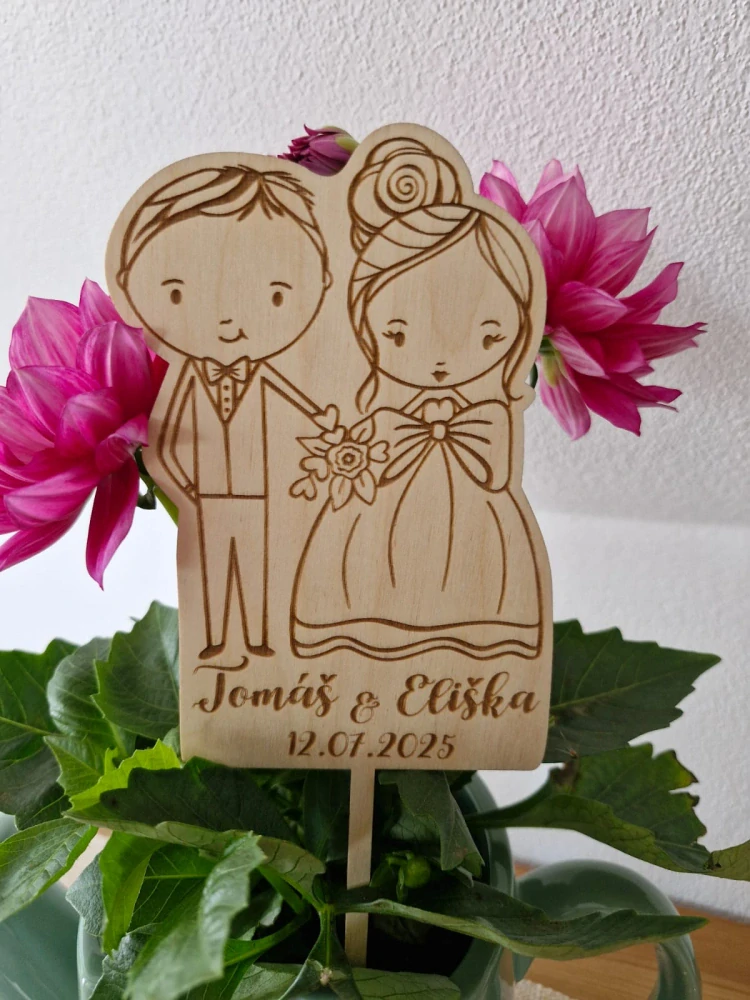 Dřevěný zápich ON+ONA