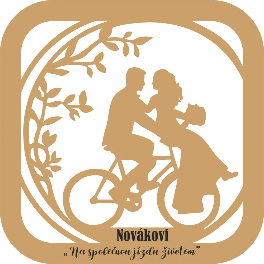 Pokladnička svatební "Na kole"