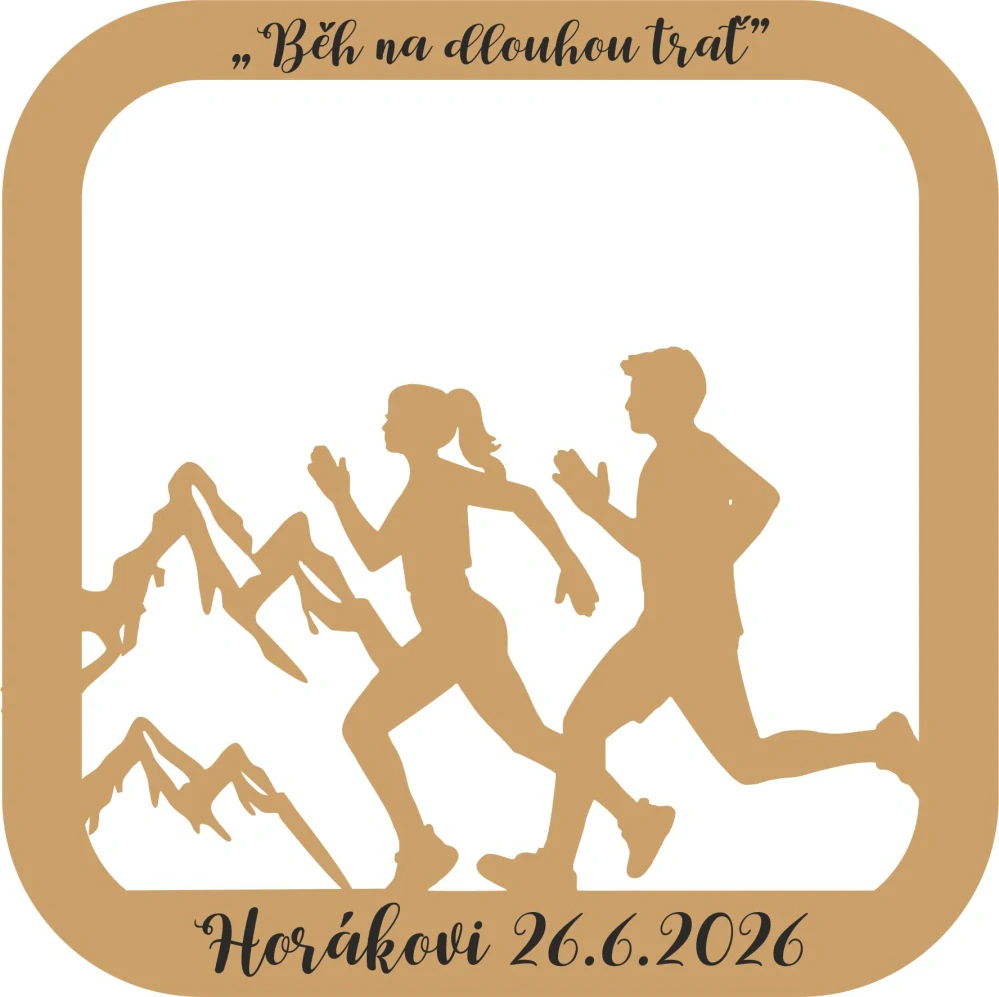 Pokladnička svatební "Běžci"