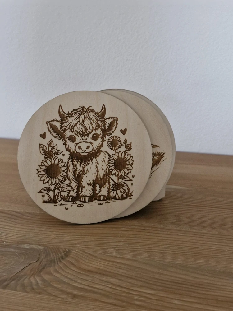 Sada 4 ks podtácků "Kravička"