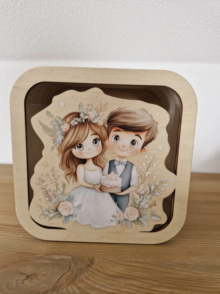 Pokladnička svatební "Nevěsta a ženich II"