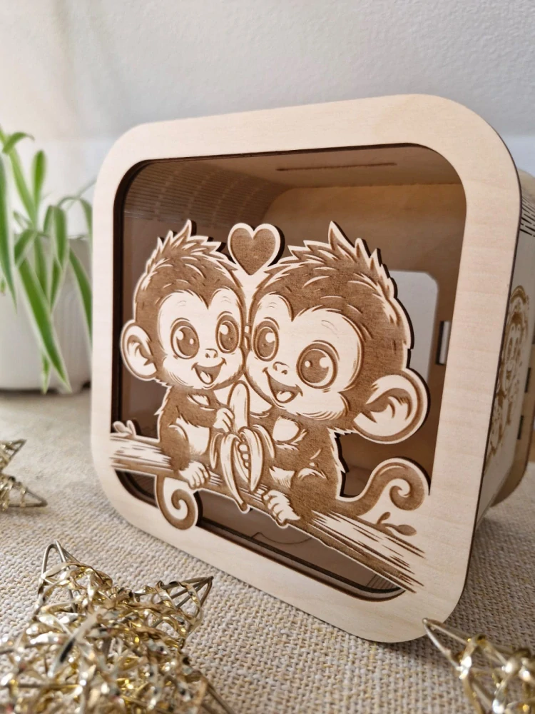 Pokladnička Dvě opičky