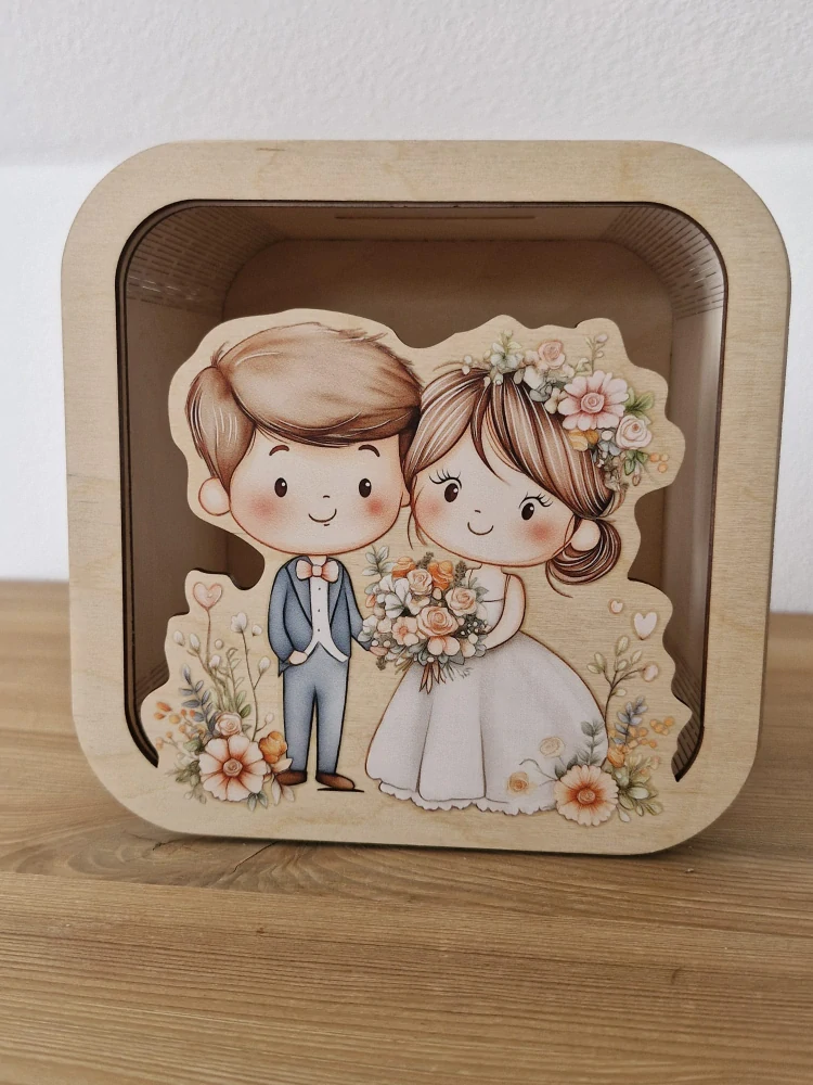 Pokladnička svatební "Nevěsta a ženich"